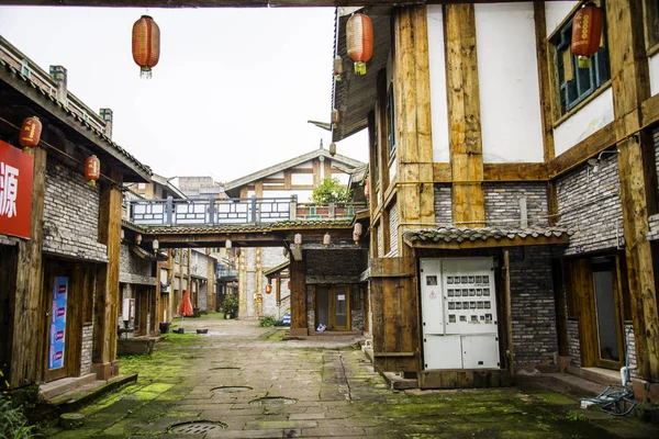 Walking Chengdu City Streets China Sichuan Tea Area — Stock Photo, Image