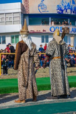Kazakistan, Taldykorgan - 02 Ekim 2015: Göçebe Oyunları, Orta Asya 'da yapılan etnik sporlara adanmış uluslararası spor müsabakaları   