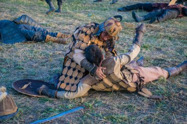 Kazakistan, Taldykorgan - 02 Ekim 2015: Göçebe Oyunları, Orta Asya 'da yapılan etnik sporlara adanmış uluslararası spor müsabakaları   