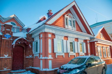 Rusya, Nizhny Novgorod - 01 Ocak 2017: Noel tatilinde Nizhny Novgorod 'un Yürüyüşü 