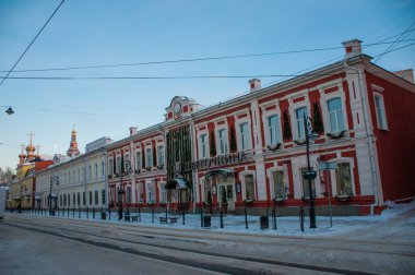 Rusya, Nizhny Novgorod - 01 Ocak 2017: Noel tatilinde Nizhny Novgorod 'un Yürüyüşü 