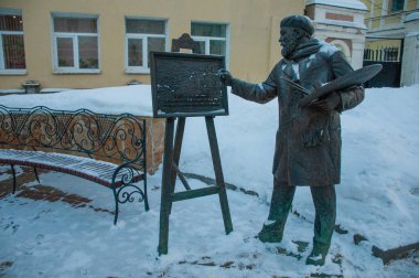 Rusya, Nizhny Novgorod - 01 Ocak 2017: Noel tatilinde Nizhny Novgorod 'un Yürüyüşü 