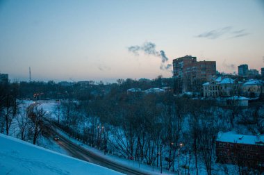 Rusya, Nizhny Novgorod - 01 Ocak 2017: Noel tatilinde Nizhny Novgorod 'un Yürüyüşü 