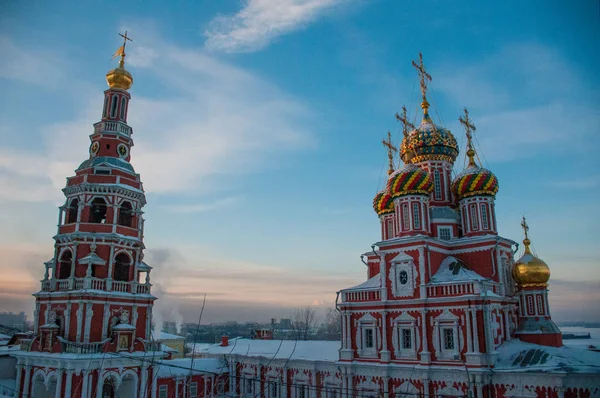 Rusko Nižný Novgorod Ledna 2017 Procházka Nižním Novgorodem Během Vánočních — Stock fotografie
