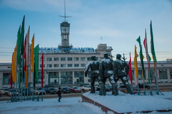 Rússia Nizhny Novgorod Janeiro 2017 Caminhando Por Nizhny Novgorod Durante — Fotografia de Stock