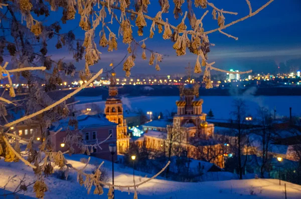 Russia Nizhny Novgorod January 2017 Walking Nizhny Novgorod Christmas Holidays — Stock Photo, Image