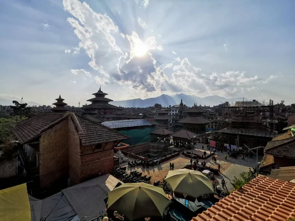Vista Arquitectura Tradicional Del Tíbet China — Foto de Stock