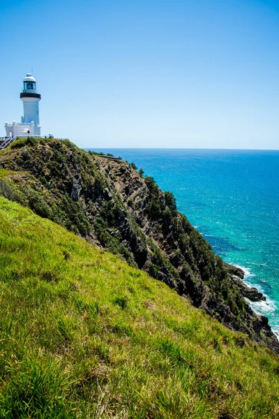 Byron Bay Australie Février 2017 Vieux Phare Blanc Extrémité Nord — Photo