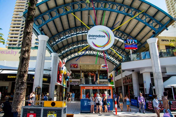 Gold Cost Austrália Fevereiro 2017 Rua Mercado Centro Cidade Praia — Fotografia de Stock