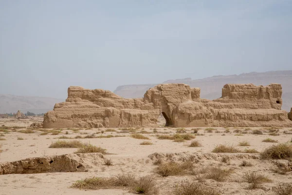 Ruïnes Van Oude Stad Gaochang Turpan China Gaochang Jiaohe Dateren — Stockfoto