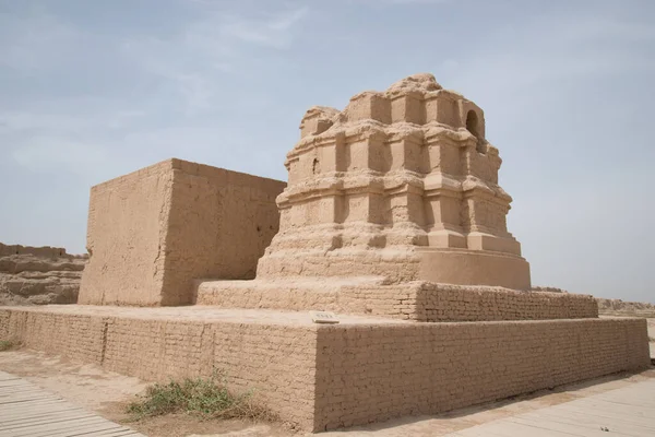 Ruines Ancienne Ville Gaochang Turpan Chine Datant 2000 Ans Gaochang — Photo