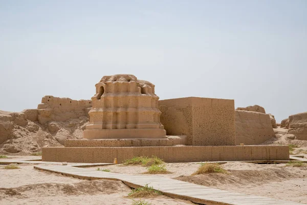 Ruines Ancienne Ville Gaochang Turpan Chine Datant 2000 Ans Gaochang — Photo