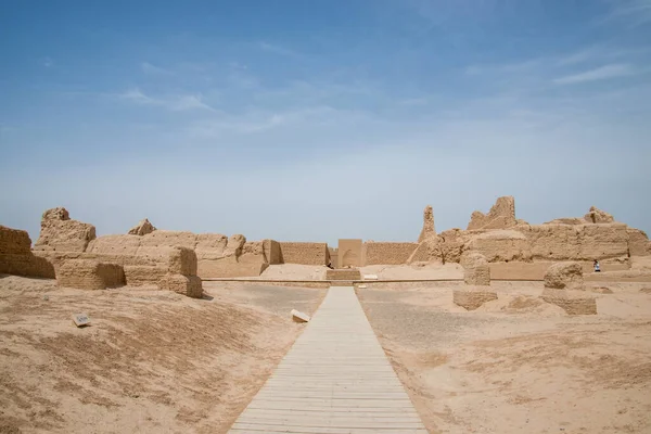 Ruines Ancienne Ville Gaochang Turpan Chine Datant 2000 Ans Gaochang — Photo