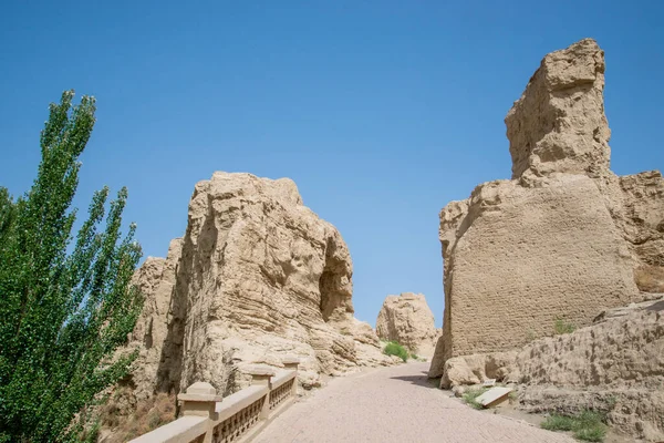 Ruinas Antigua Ciudad Gaochang Turpan China Con Más 2000 Años — Foto de Stock