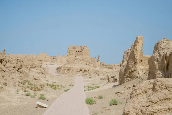 Ruïnes Van Oude Stad Gaochang Turpan China Gaochang Jiaohe Dateren — Stockfoto