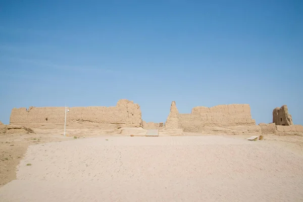 Ruines Ancienne Ville Gaochang Turpan Chine Datant 2000 Ans Gaochang — Photo