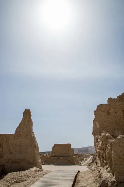 Ruines Ancienne Ville Gaochang Turpan Chine Datant 2000 Ans Gaochang — Photo