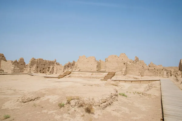 Ruïnes Van Oude Stad Gaochang Turpan China Gaochang Jiaohe Dateren — Stockfoto