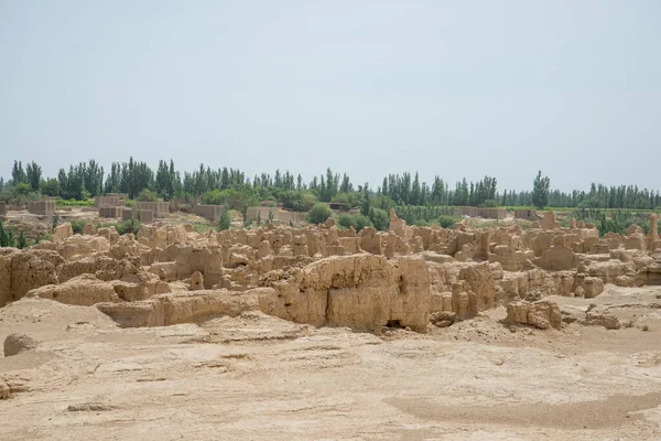 Ruinen Der Antiken Stadt Gaochang Turpan China Mit Mehr Als — Stockfoto