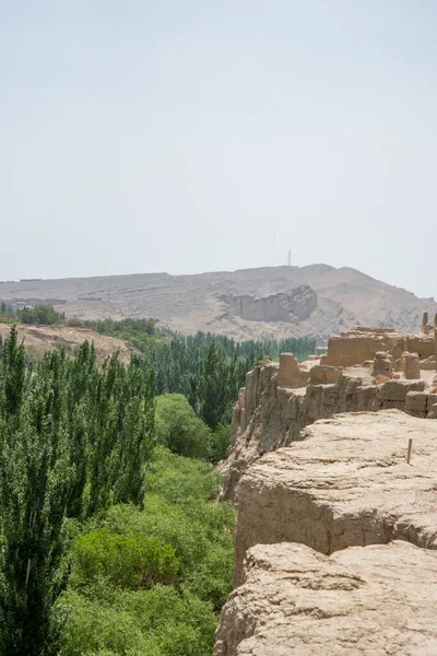 Ruïnes Van Oude Stad Jiaohe Turpan China Gaochang Jiaohe Dateren — Stockfoto