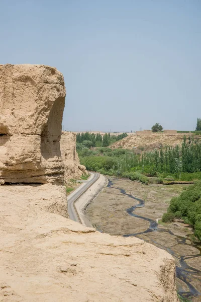 Ruinen Der Antiken Stadt Jiaohe Turpan China Mit Mehr Als — Stockfoto