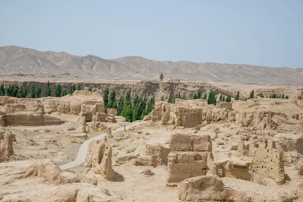 Ruïnes Van Oude Stad Jiaohe Turpan China Gaochang Jiaohe Dateren — Stockfoto