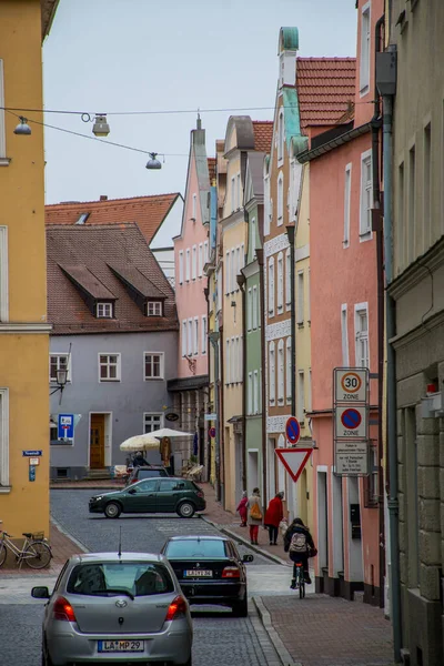 Landshut Germany March 2020 View Historical Buildings Landshut Old Town — Stock Photo, Image
