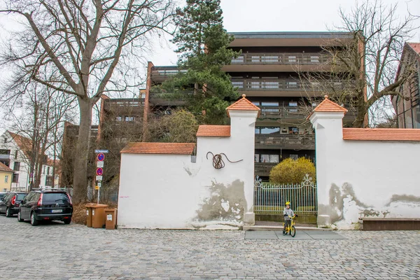 Landshut Alemanha Março 2020 Vista Dos Edifícios Históricos Cidade Velha — Fotografia de Stock