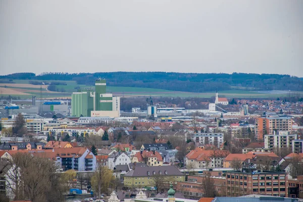 Landshut Duitsland Maart 2020 Bird Eye View Met Historische Gebouwen — Stockfoto