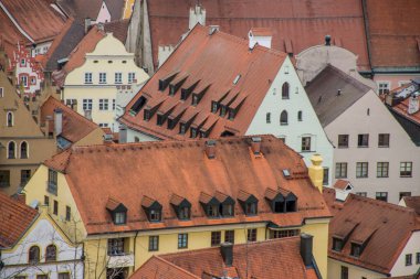 Landshut, Almanya - Mart 2020: Landshut 'un tarihi binaları, Bavyera, Almanya.