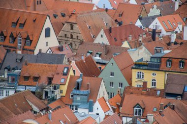 Landshut, Almanya - Mart 2020: Landshut 'un tarihi binaları, Bavyera, Almanya.