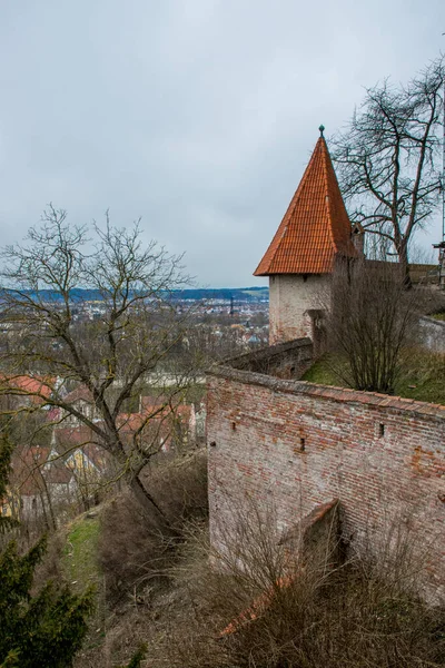 德国兰茨胡特 2020年3月 特拉斯尼茨城堡 Trausnitz Castle 是一座中世纪城堡 位于巴伐利亚兰茨胡特古镇 — 图库照片