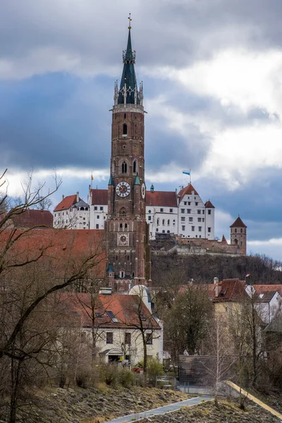 Landshut Deutschland März 2020 Der Blick Auf Das Historische Zentrum — Stockfoto