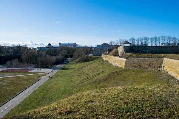 Uitzicht Kasteel Hermann Narva Estland — Stockfoto