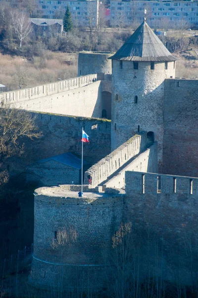 Вид Замок Германа Нарві Естонія — стокове фото