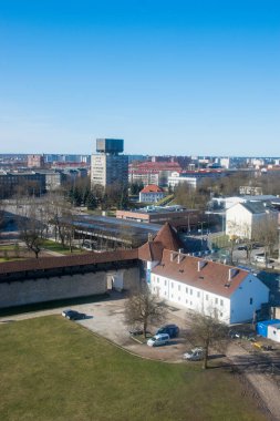 Hermann kalesinin Narva, Estonya 'daki manzarası