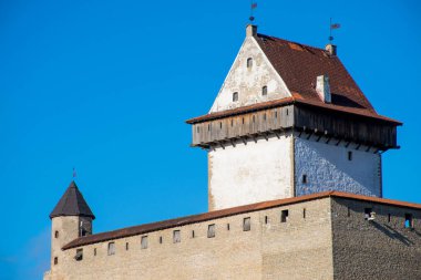 Hermann kalesinin Narva, Estonya 'daki manzarası