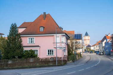 Straubing, Almanya - Mart 2020: Bavyera 'daki Straubing' in tarihi merkezi