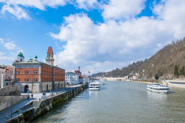 Vista Paisagem Urbana Passau Alemanha — Fotografia de Stock