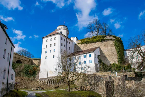 Pohled Hrad Starém Městě Dne Cestovní Koncept — Stock fotografie