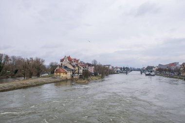 Güzel ortaçağ mimarisinin manzarası 