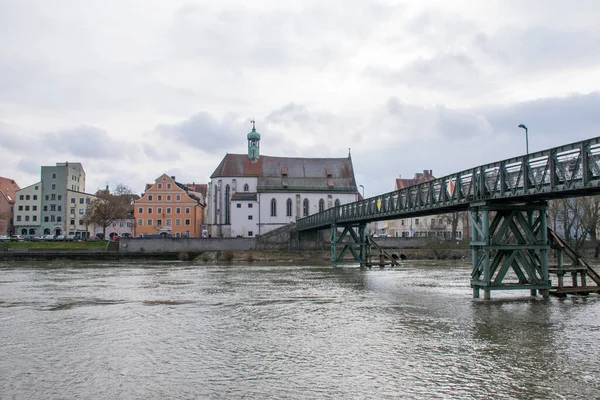 View Regensburg Cityscape Cloudy Day Travel Concept — Stock Photo, Image