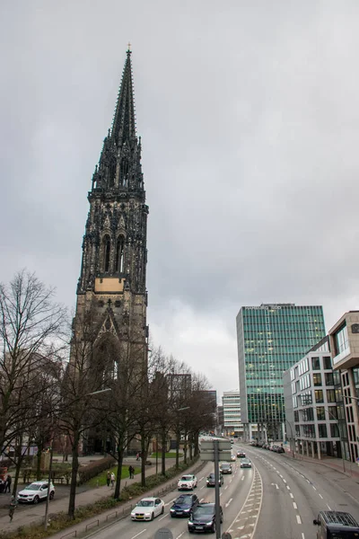 Blick Auf Die Deutsche Stadt Traditionelle Architektur Bei Tag Reisekonzept — Stockfoto