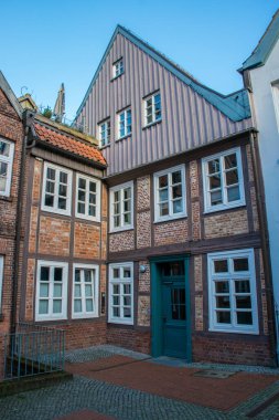 Alman kasabasının geleneksel gündüz mimarisi, seyahat konsepti 