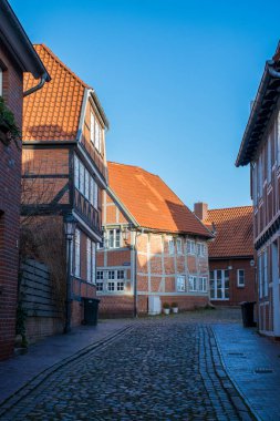 Alman kasabasının geleneksel gündüz mimarisi, seyahat konsepti 