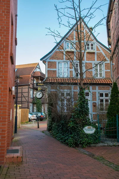 Utsikt Över Den Tyska Staden Traditionell Arkitektur Dagtid Resor Koncept — Stockfoto