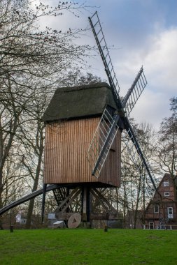 Kırsal kesimde gündüz rüzgar gülü