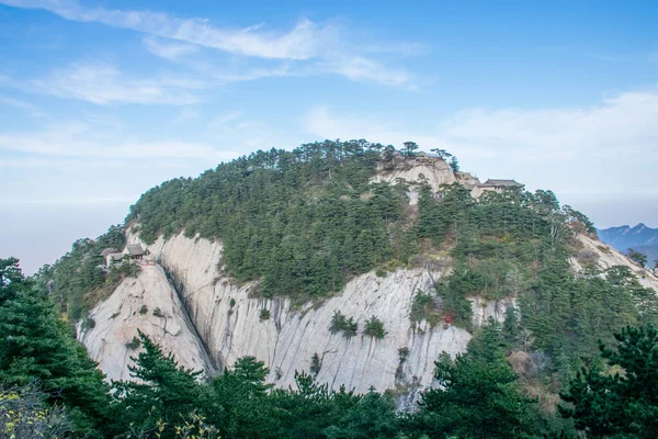 Prachtig Uitzicht Vanuit Lucht Stenen Heuvel Bij Huashan Mountain Piek — Stockfoto