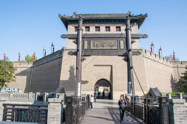 Xian Kina Oktober 2019 Xian City Wall Runt Den Antika — Stockfoto