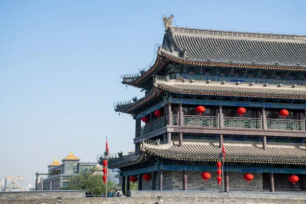 Xian Kina Oktober 2019 Xian City Wall Dagstur Runt Gamla — Stockfoto